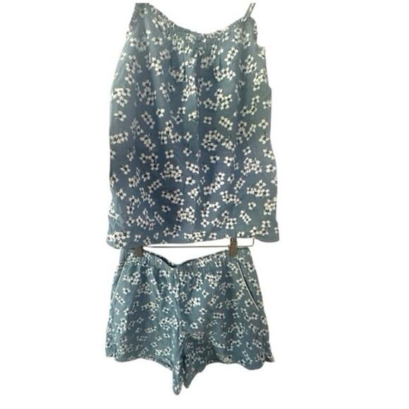 Land’s end 2 piece set floral 100% Cotton Sz S lounge wear - Picture 3 of 9